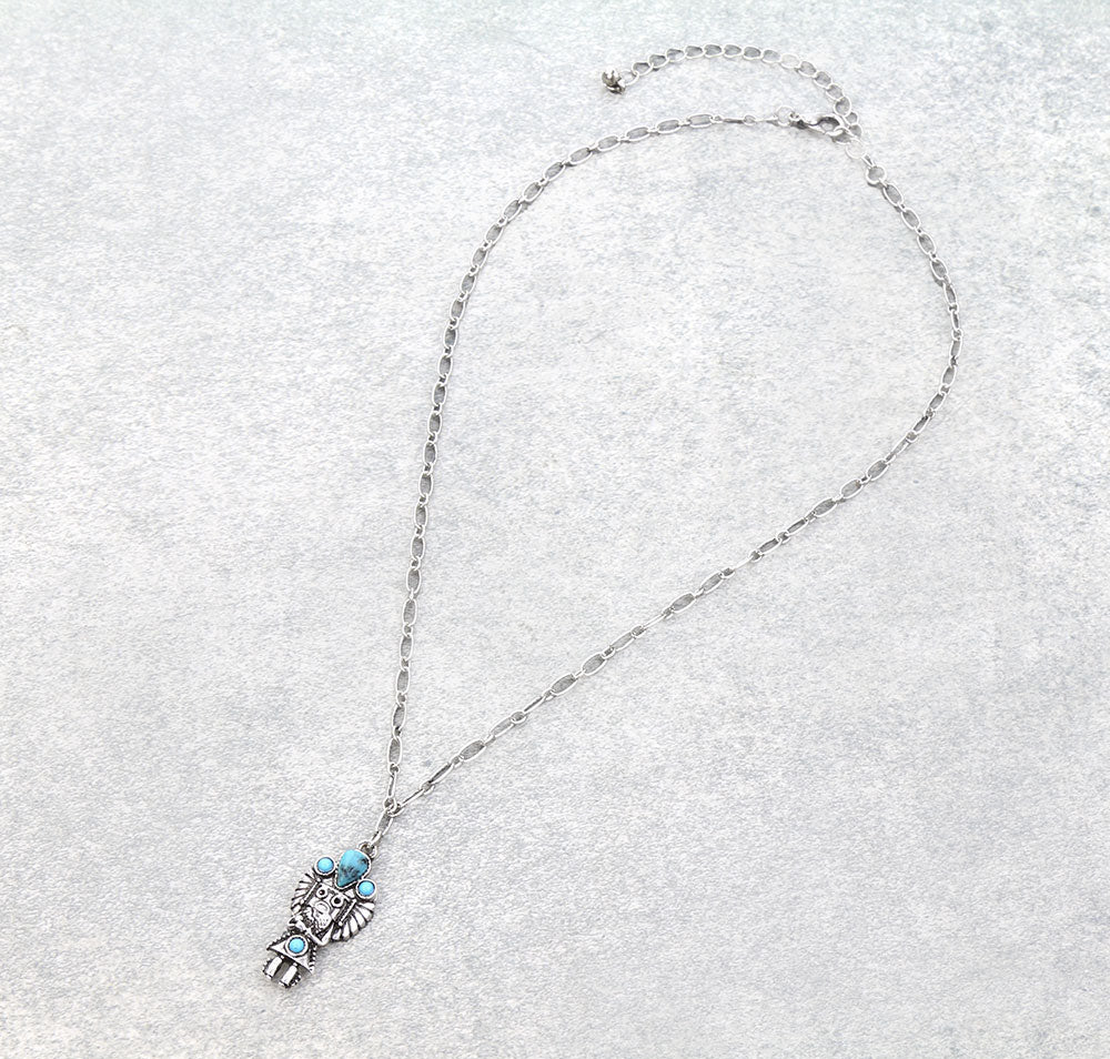 Western Tribal Guardian Stone Necklace