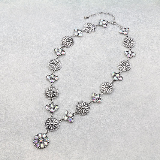 Western Concho & Cluster Necklace