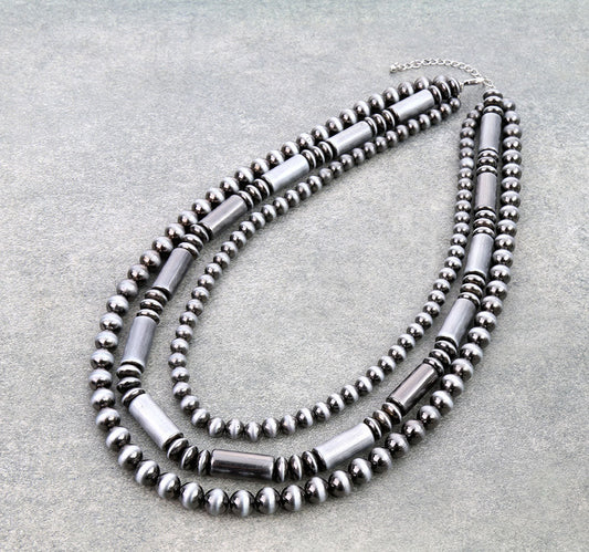 3Row Style Pearl Necklace