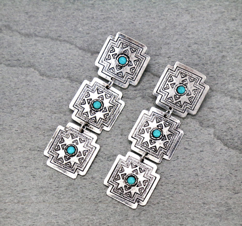 Western Design Stud Earrings