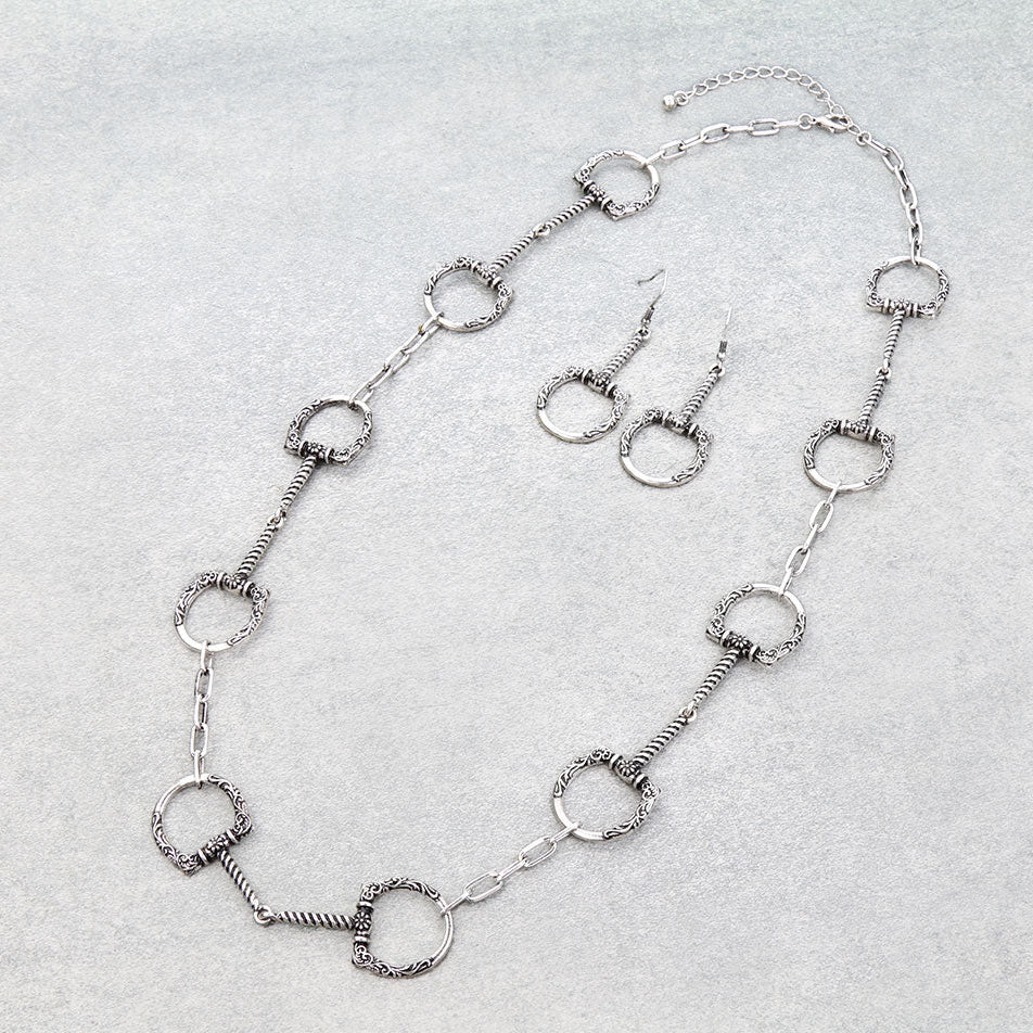 Western Horsebit Necklace Set
