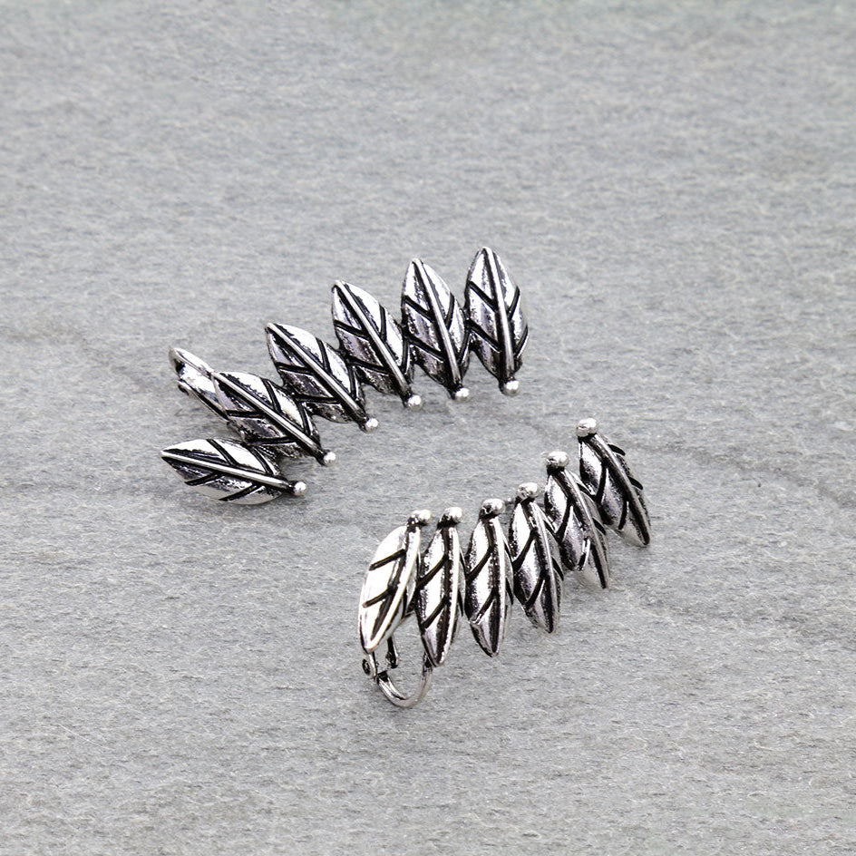 Western Leaf Cuff Earrings