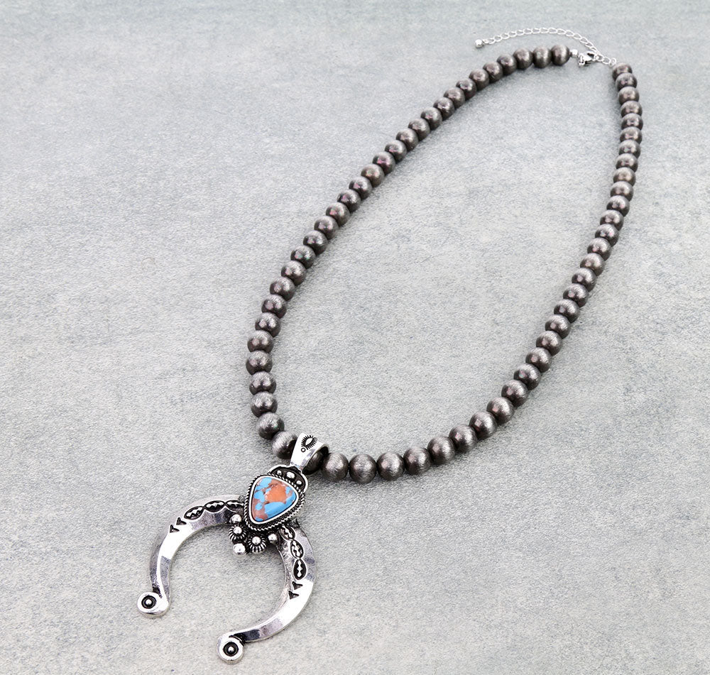 Western Squash Blossom Pendant Necklace