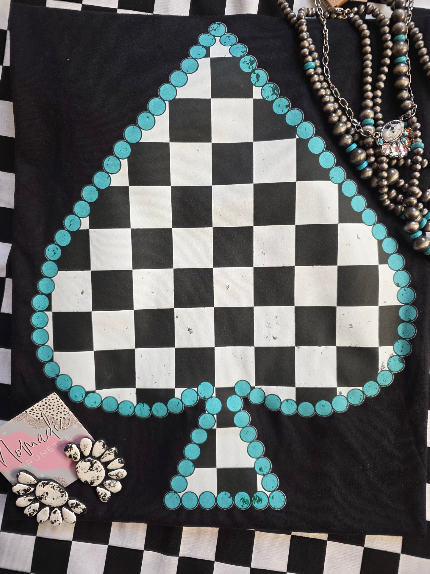 Spade and turquoise queen