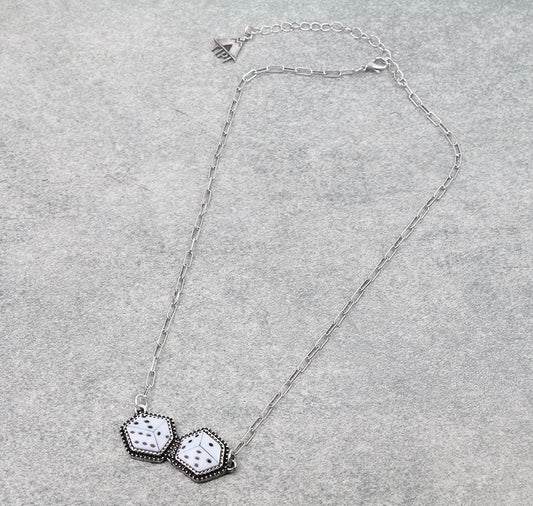 Western Pair of Dice Necklace