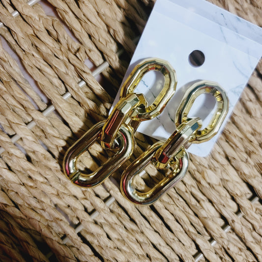 Lightweight chunky link chain drop earrings