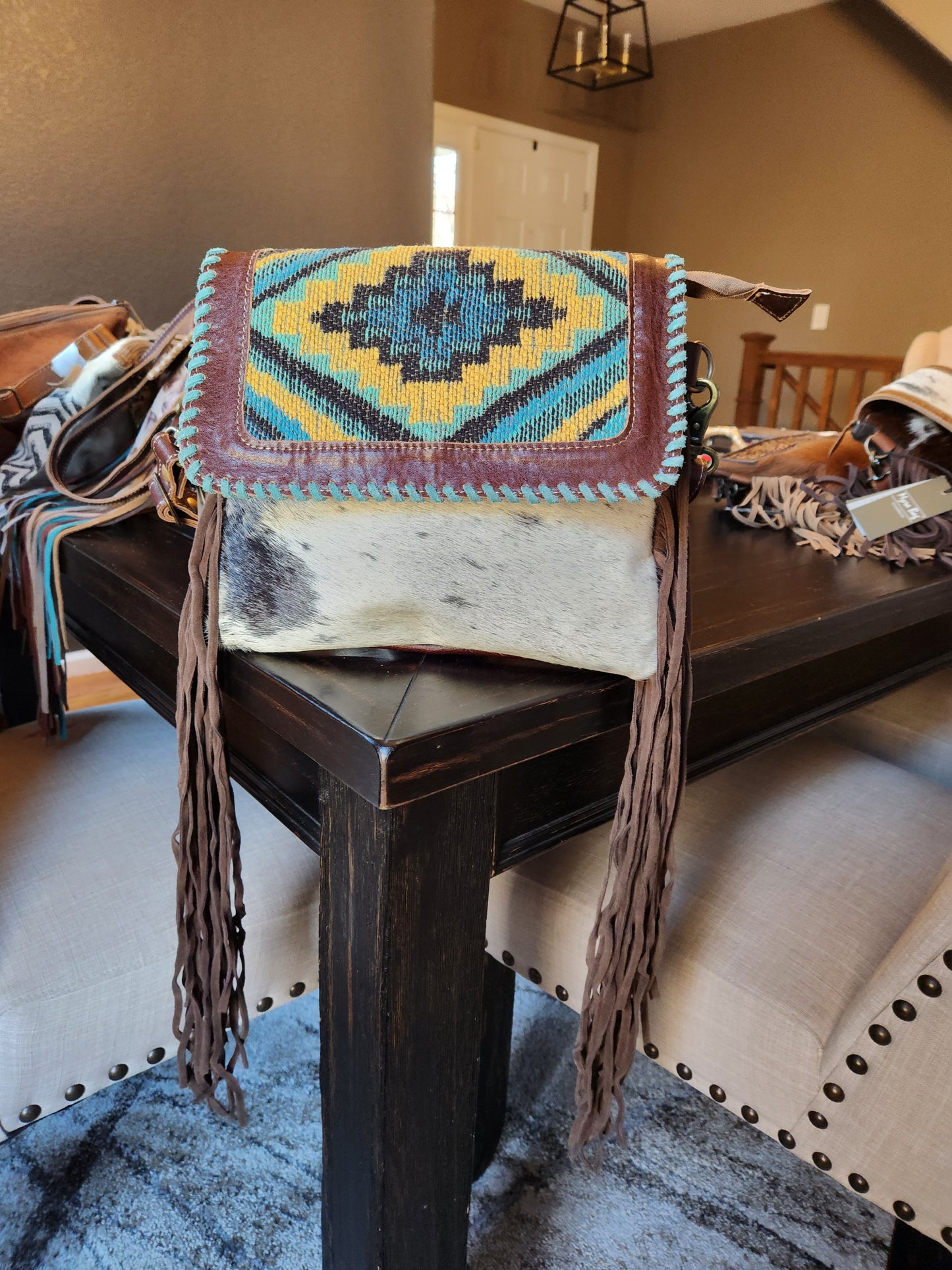 Wild West Boho Leather & Hairon Bag