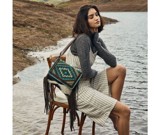 Wild West Boho Leather & Hairon Bag